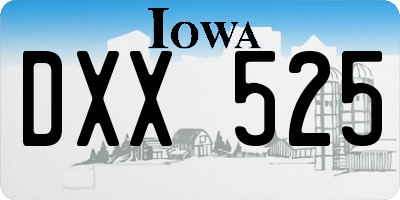 IA license plate DXX525