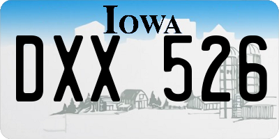 IA license plate DXX526