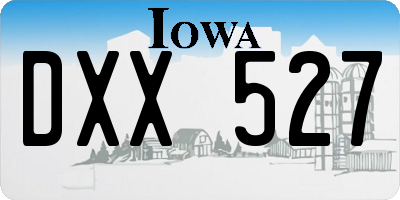 IA license plate DXX527