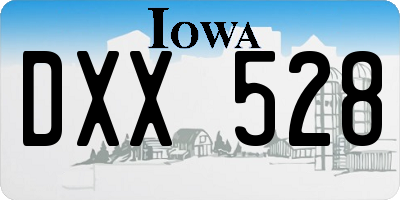 IA license plate DXX528