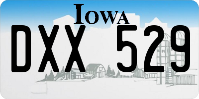 IA license plate DXX529