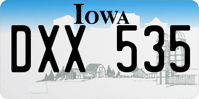 IA license plate DXX535