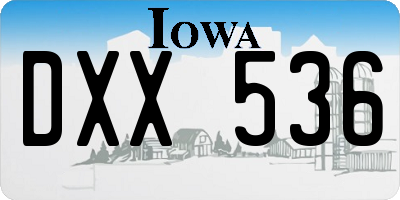 IA license plate DXX536