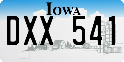 IA license plate DXX541