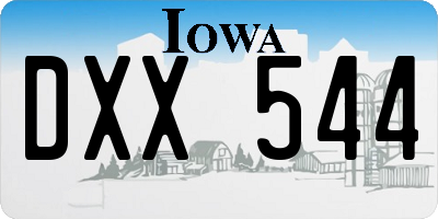 IA license plate DXX544