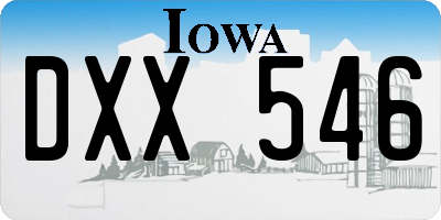 IA license plate DXX546