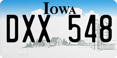 IA license plate DXX548