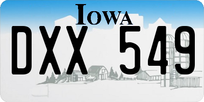 IA license plate DXX549