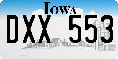 IA license plate DXX553