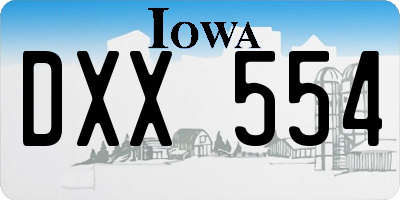 IA license plate DXX554