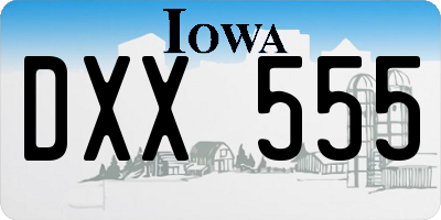 IA license plate DXX555