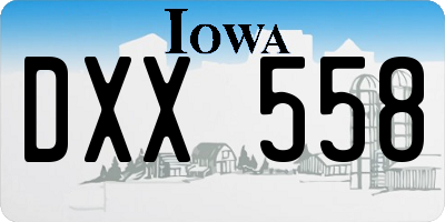 IA license plate DXX558