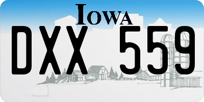 IA license plate DXX559