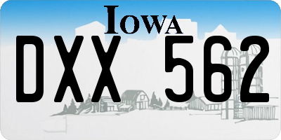 IA license plate DXX562