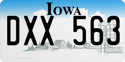 IA license plate DXX563