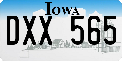 IA license plate DXX565