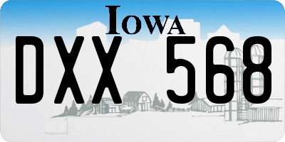 IA license plate DXX568