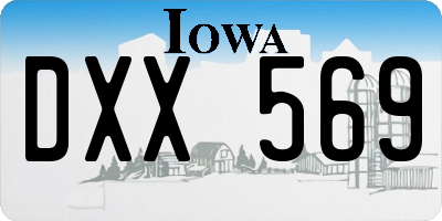 IA license plate DXX569