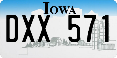 IA license plate DXX571