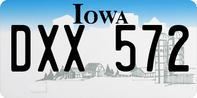 IA license plate DXX572