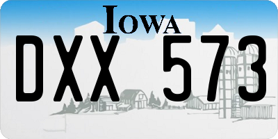 IA license plate DXX573