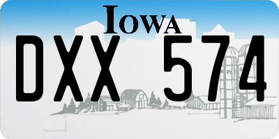 IA license plate DXX574