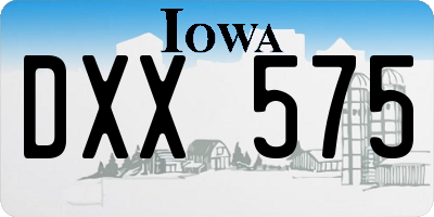 IA license plate DXX575