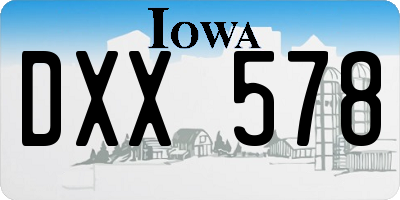 IA license plate DXX578