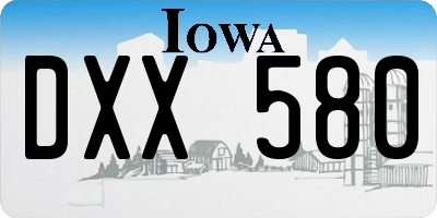 IA license plate DXX580