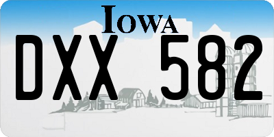 IA license plate DXX582