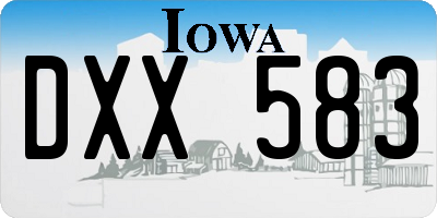 IA license plate DXX583