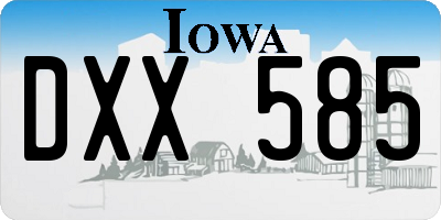 IA license plate DXX585