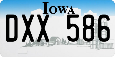 IA license plate DXX586