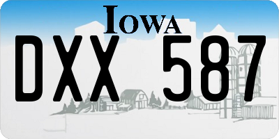 IA license plate DXX587