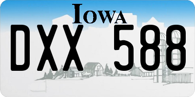 IA license plate DXX588