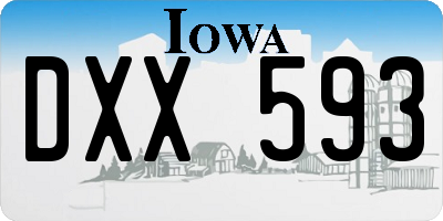 IA license plate DXX593