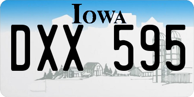 IA license plate DXX595