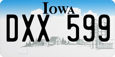 IA license plate DXX599