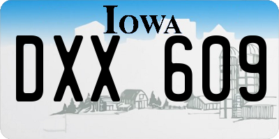 IA license plate DXX609