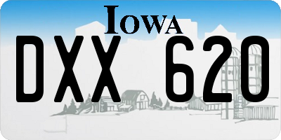 IA license plate DXX620