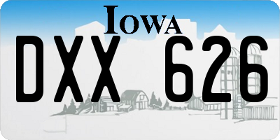 IA license plate DXX626