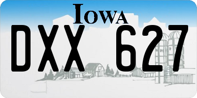 IA license plate DXX627