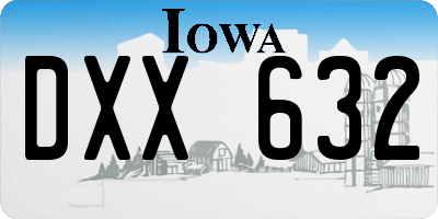 IA license plate DXX632