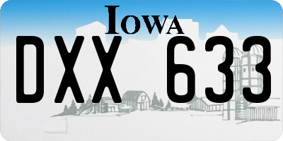 IA license plate DXX633