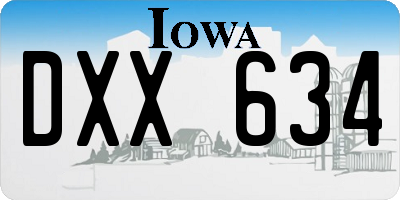 IA license plate DXX634