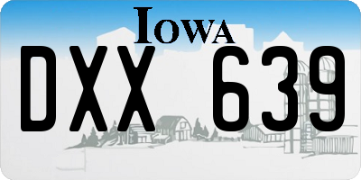 IA license plate DXX639