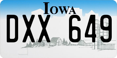 IA license plate DXX649