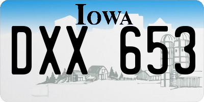 IA license plate DXX653