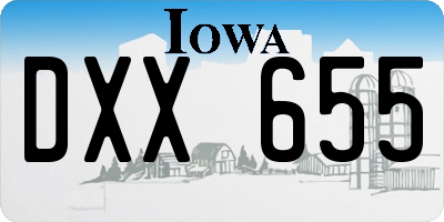 IA license plate DXX655