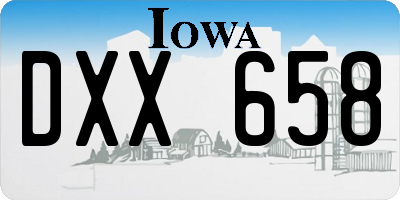 IA license plate DXX658